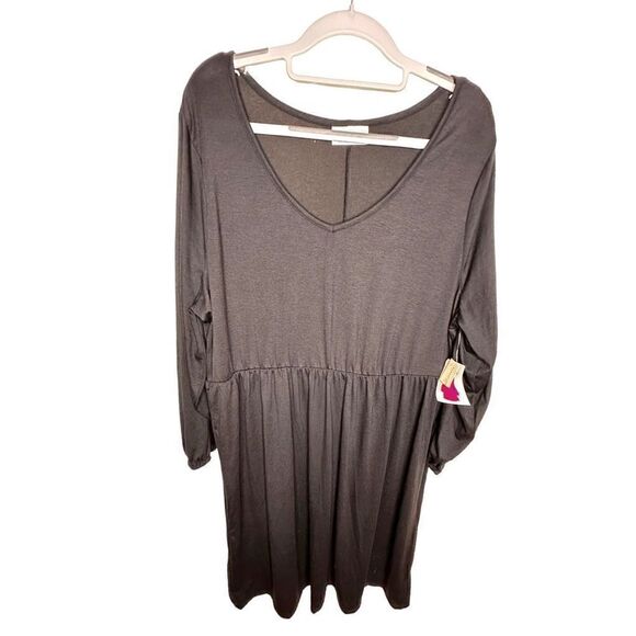 NWT Bobbie Brooks black midi dress 3/4 sleeve black women’s size 2xl - Picture 1 of 5